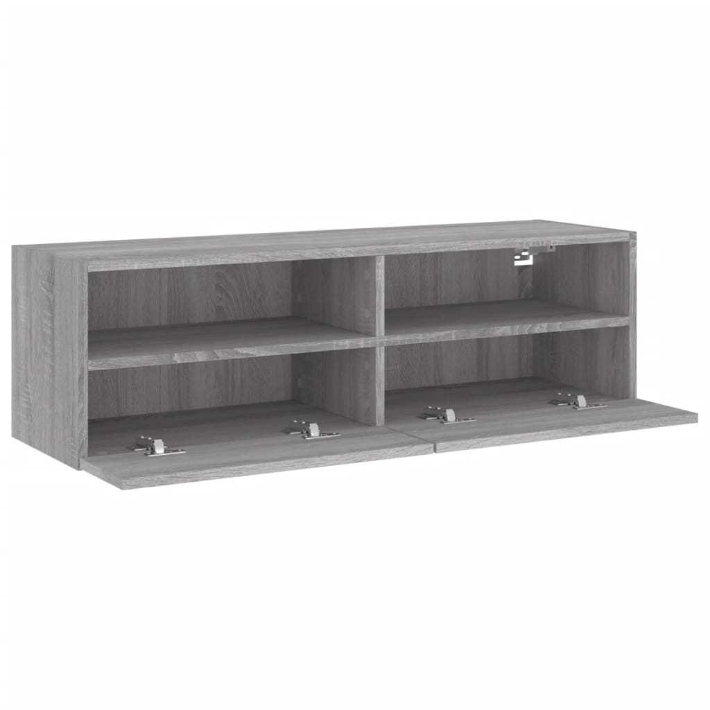 Mobile TV a Parete-Mobile TV a Muro Grigio Sonoma 100x30x30 cm Legno Multistrato