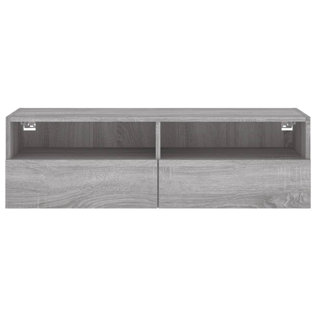 Mobile TV a Parete Grigio Sonoma 100x30x30 cm Legno Multistrato 836892