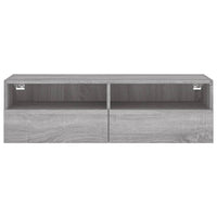 Mobile TV a Parete Grigio Sonoma 100x30x30 cm Legno Multistrato 836892