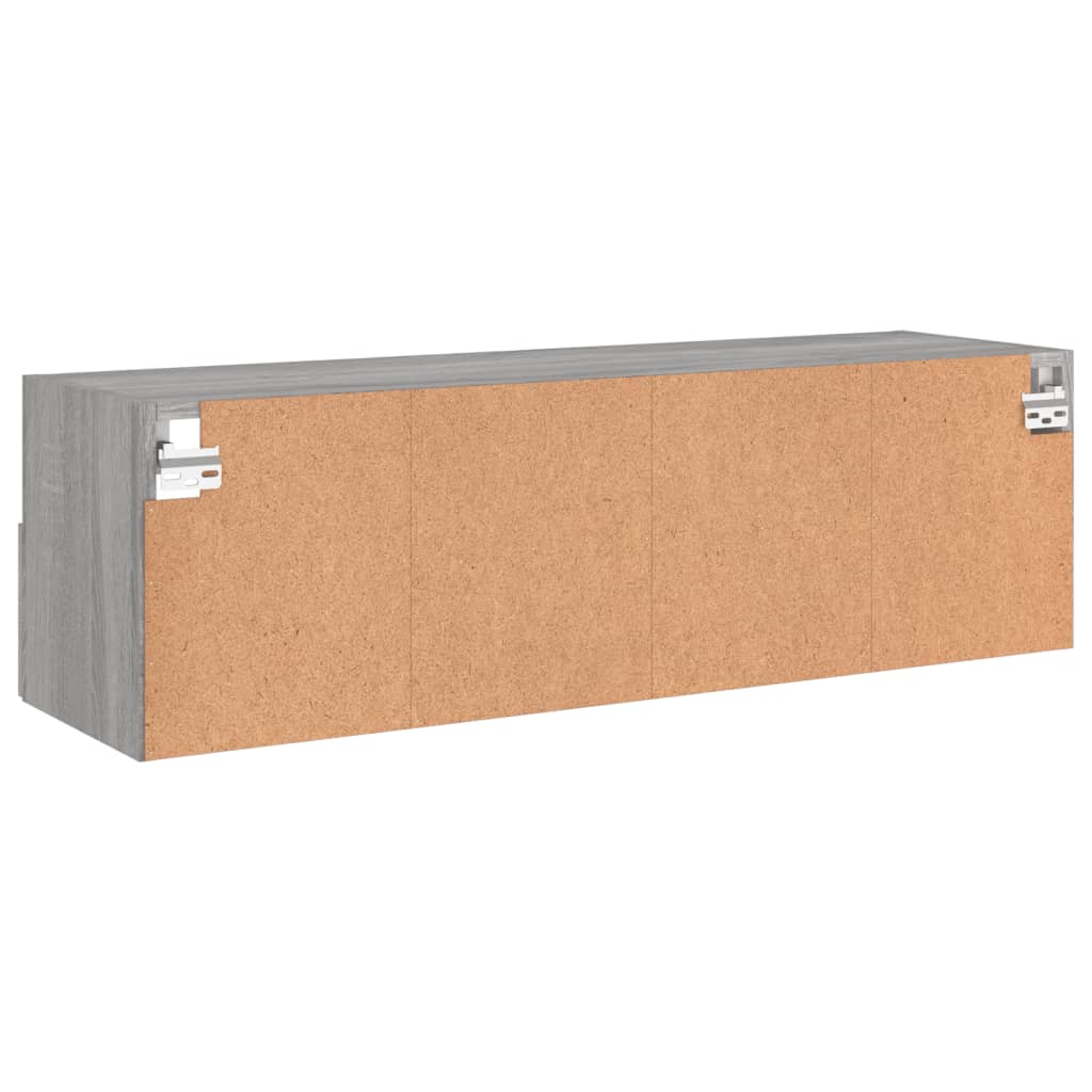 Mobile TV a Parete Grigio Sonoma 100x30x30 cm Legno Multistrato 836892