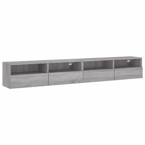 Mobili TV Muro 2pz Grigio Sonoma 100x30x30 cm Legno Multistratocod mxl 86089