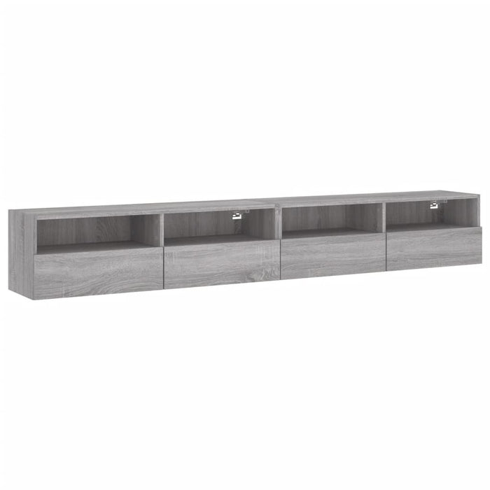 Mobili TV Muro 2pz Grigio Sonoma 100x30x30 cm Legno Multistratocod mxl 86089
