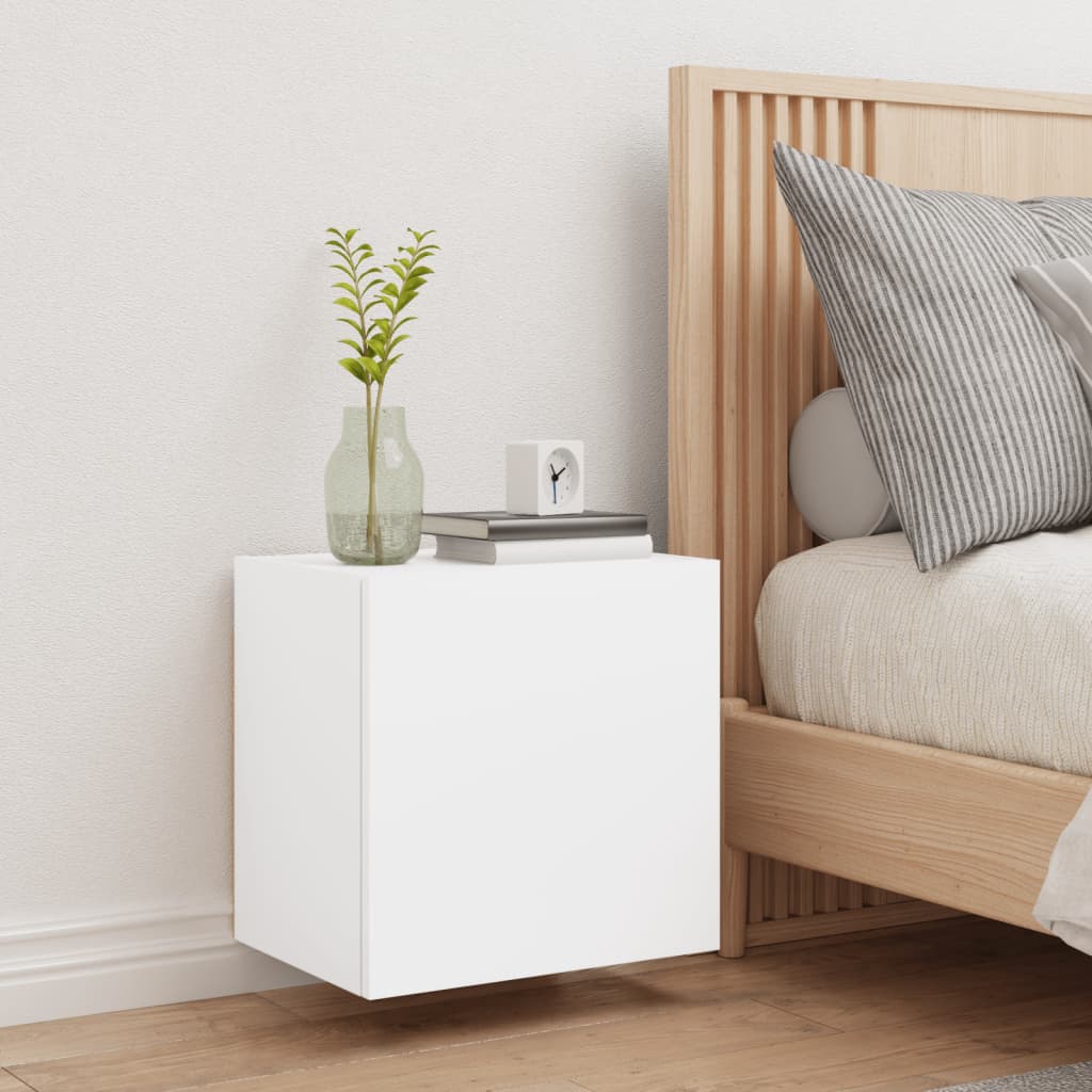 Mobile TV a Parete-Mobile TV a Muro Bianco 40,5x30x40 cm in Legno Multistrato