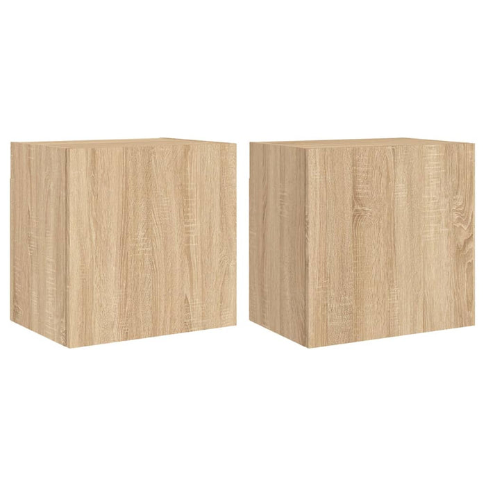 Mobili TV Muro 2pz Rovere Sonoma 40,5x30x40cm Legno Multistrato 836901