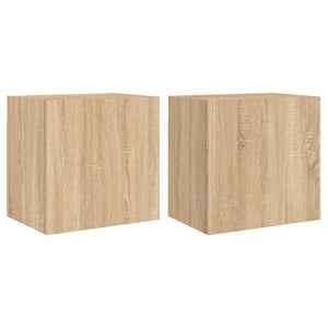 Mobili TV Muro 2pz Rovere Sonoma 40,5x30x40cm Legno Multistrato 836901