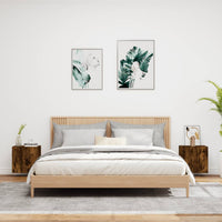 Mobili TV Parete 2pz Rovere Fumo 40,5x30x40cm Legno Multistrato 836905