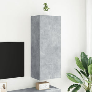 Mobile TV Parete Grigio Cemento 40,5x30x102cm Legno Multistratocod mxl 110068