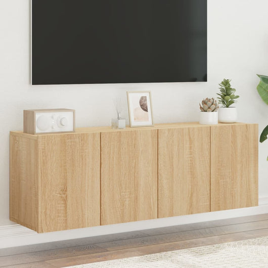 Mobili TV a Parete 2pz-Set di 2 Credenza per TV sospesa Rovere Sonoma 60x30x41 cm