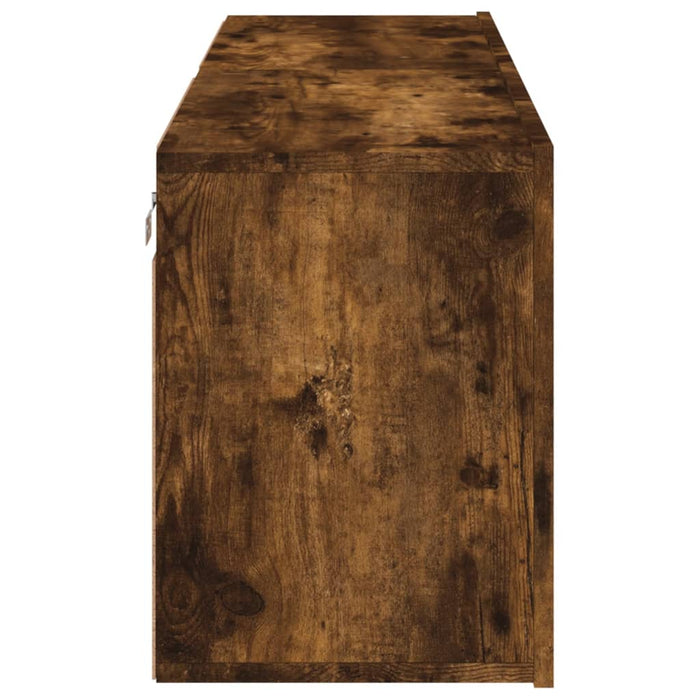 Mobili TV a Parete 2pz-Set di 2 Credenza per TV sospesa Rovere Fumo 60x30x41 cm
