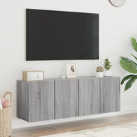 Mobili TV a Parete 2pz Grigio Sonoma 60x30x41 cm 836949