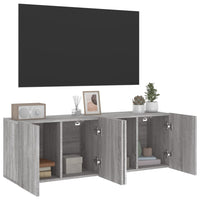 Mobili TV a Parete 2pz Grigio Sonoma 60x30x41 cm 836949