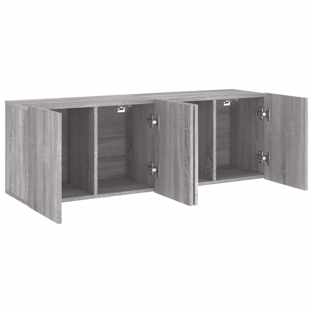 Mobili TV a Parete 2pz Grigio Sonoma 60x30x41 cm 836949