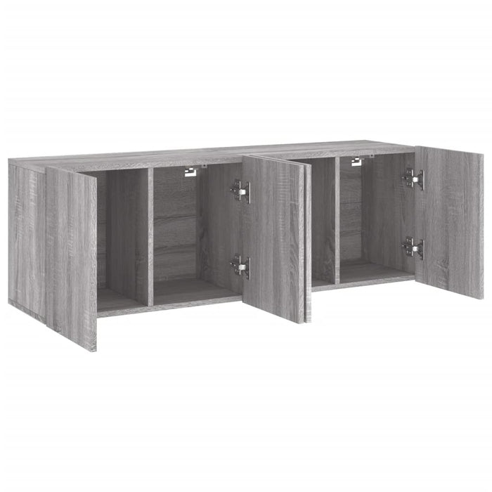 Mobili TV a Parete 2pz Grigio Sonoma 60x30x41 cm 836949