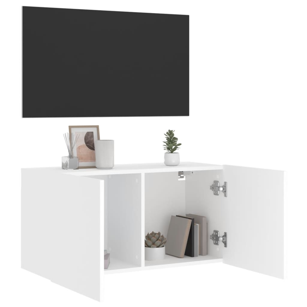 Mobile TV a Parete Bianco 80x30x41 cm 836952