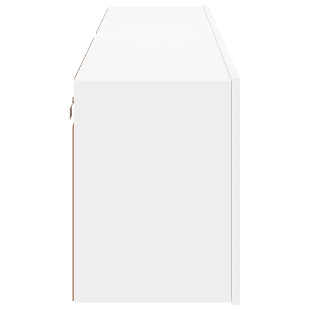 Mobili TV a Parete 2pz Bianchi 80x30x41 cm