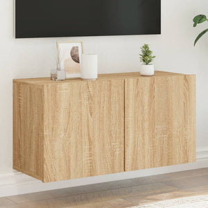 Mobile TV a Parete-Mobile TV a Muro Rovere Sonoma 80x30x41 cm