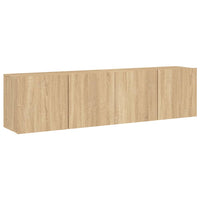 Mobili TV a Parete 2pz-Set di 2 Credenza per TV sospesa Rovere Sonoma 80x30x41 cm