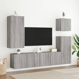Mobili TV a Parete 2pz Grigio Sonoma 80x30x41 cmcod mxl 86103
