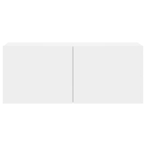 Mobile TV a Parete-Mobile TV a Muro Bianco 100x30x41 cm