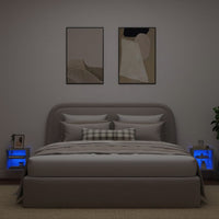 Mobili TV a Parete con Luci LED 2pz Grigio Cemento 30x28,5x30cmcod mxl 86123