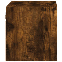 Mobile TV a Parete con Luci LED Rovere Fumo 30x28,5x30 cm 836981