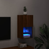 Mobile TV con Luci LED Rovere Marrone 30,5x30x60 cm 836999