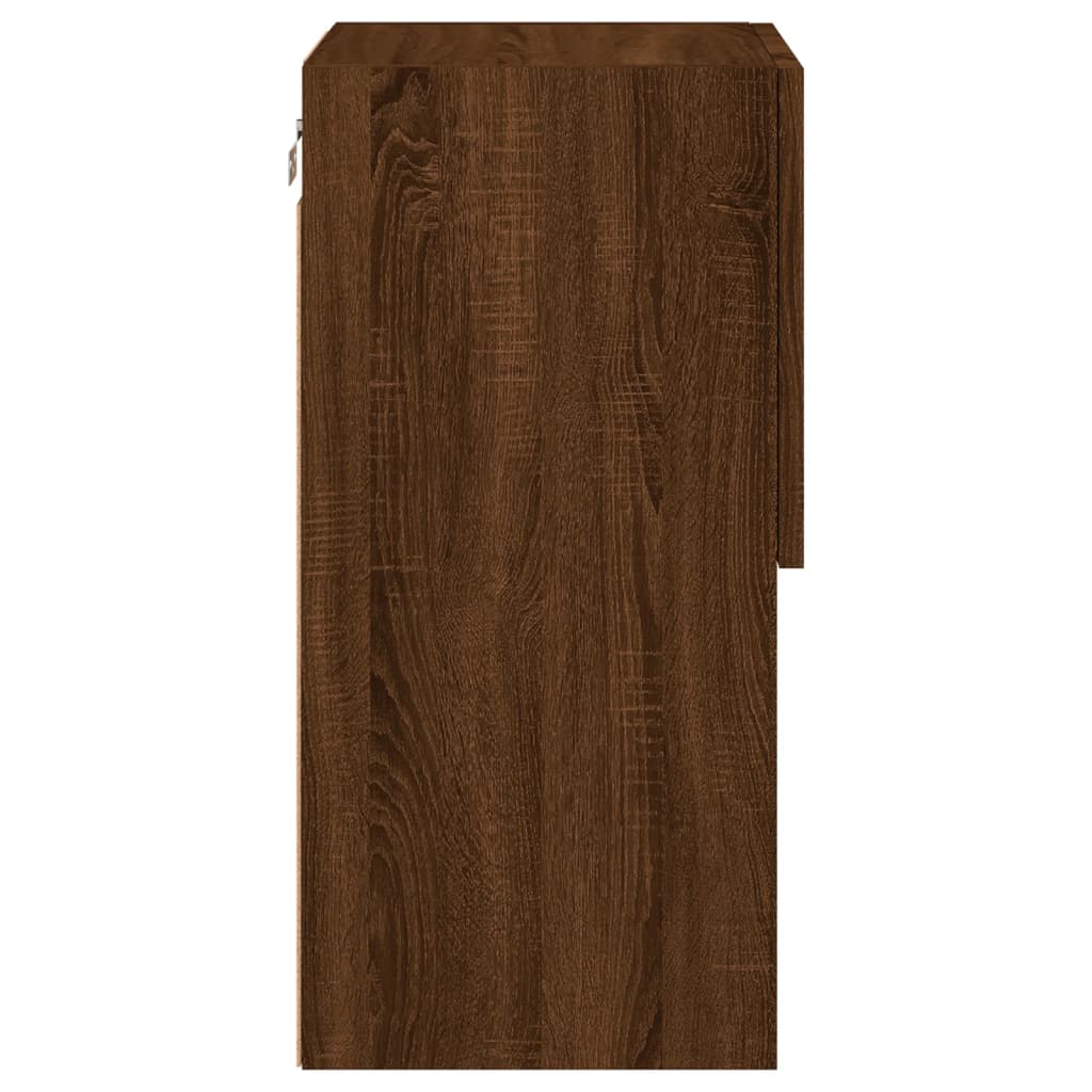 Mobile TV con Luci LED Rovere Marrone 30,5x30x60 cm 836999