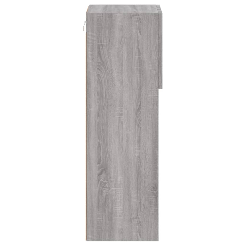 Mobili TV con Luci LED 2pz Grigio Sonoma 30,5x30x90 cm 837012