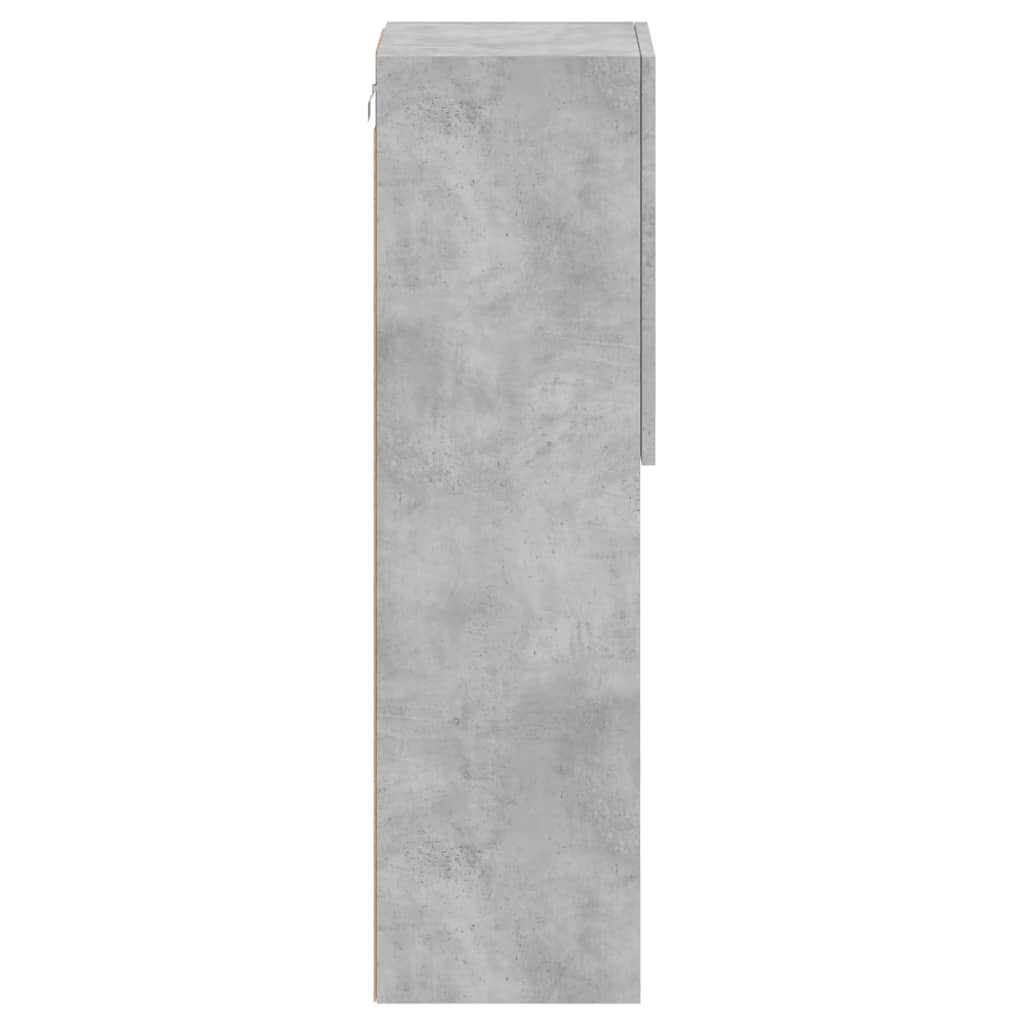 Mobili TV con Luci LED 2pz Grigio Cemento 30,5x30x102 cm 837022