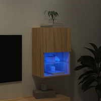 Mobile TV con Luci LED Rovere Sonoma 40,5x30x60 cm 837033