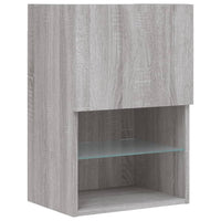 Mobili TV con Luci LED 2pz Grigio Sonoma 40,5x30x60 cm 837040