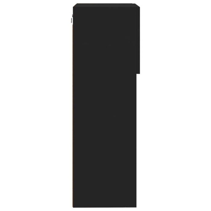 Mobili Porta TV con Luci LED 2 pz Neri 40,5x30x90 cm 837046