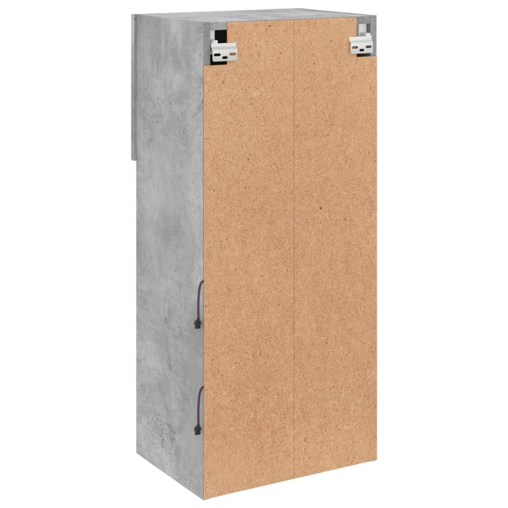 Mobile TV con Luci LED Grigio Cemento 40,5x30x90 cm 837049