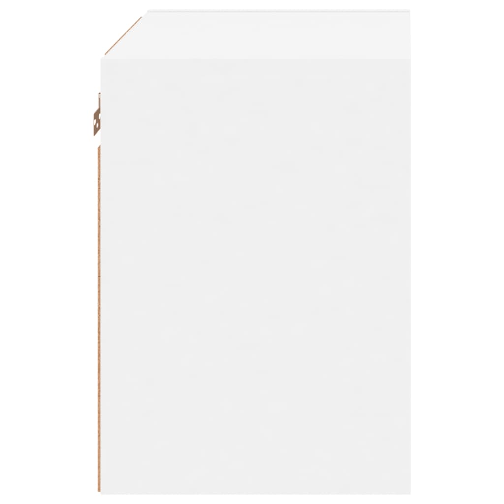 Comodino con Luci LED a Parete-Tavolino da notte Bianco 174489