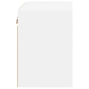 Comodino con Luci LED a Parete Bianco 837064