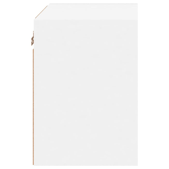 Comodini con Luci LED a Parete 2pz Bianchi 837065