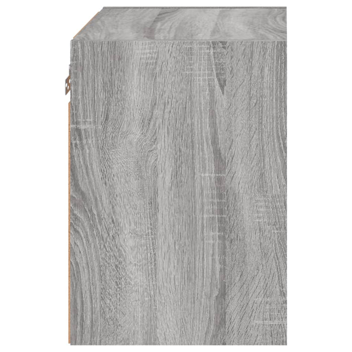 Comodino con Luci LED a Parete-Tavolino da notte Grigio Sonoma 532818