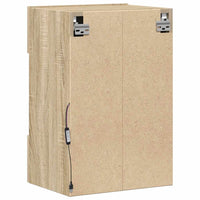 Mobili da parete con luci LED per TV 2pz Rovere Sonoma 40x30x60,5 cm 837083