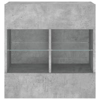 Mobile TV a Parete con Luci LED Grigio Cemento 58,5x30x60,5 cm 837095