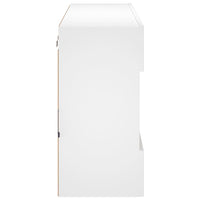 Mobile TV a Parete con Luci LED Bianco 98,5x30x60,5 cm 837106