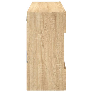 Mobile TV a Parete con Luci LED Rovere Sonoma 98,5x30x60,5 cm 837108