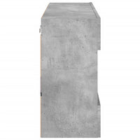 Mobile TV a Parete con Luci LED Grigio Cemento 98,5x30x60,5 cm 837109