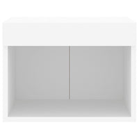 Comodini con Luci LED a Parete 2pz Bianchi 837114