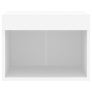 Comodini con Luci LED a Parete 2pz Bianchi 837114