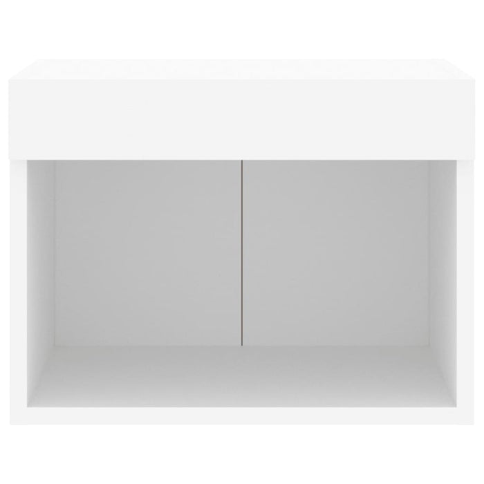 Comodini con Luci LED a Parete 2pz Bianchi 837114