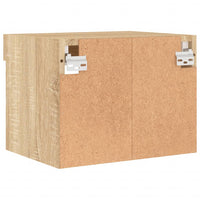 Comodino con Luci LED a Parete Rovere Sonoma 837117