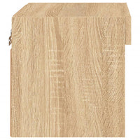 Comodini con Luci LED a Parete 2pz Rovere Sonoma 837118