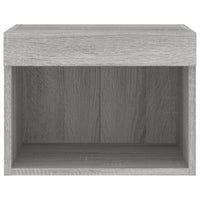 Comodini con Luci LED a Parete 2pz-Set di 2 Tavolino da notte Grigio Sonoma