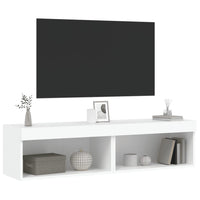 Mobili TV con Luci LED 2pz Bianchi 60x30x30 cm 837128
