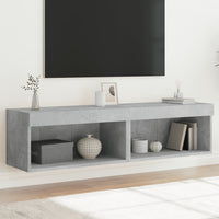 Mobili TV con Luci LED 2pz Grigio Cemento 60x30x30 cm 837134